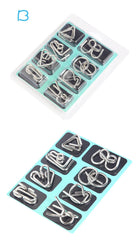 ELMAS - 8 Sets/Pack Chinese Ring Puzzles for All Ages