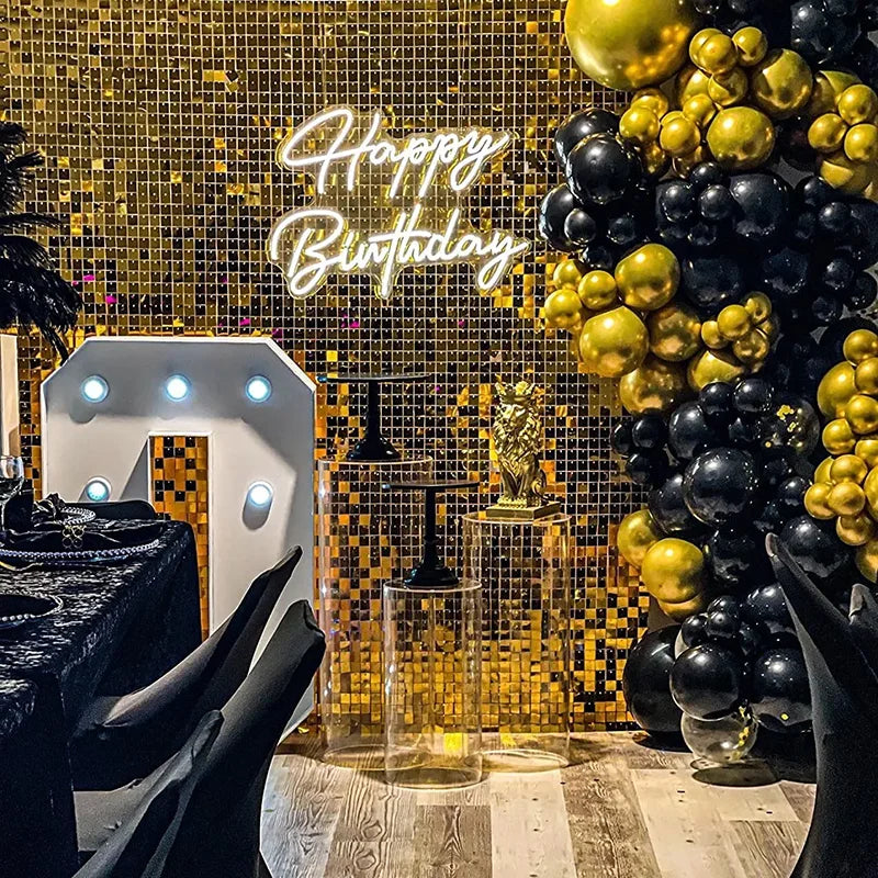 ELMAS 12/18Pcs Shimmer Sequin Wall Backdrop Decor - Al Masam Stationery LLC