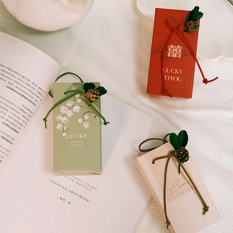 ELMAS Square Gift Bags With Flowers For Party Favors - Al Masam Stationery LLC