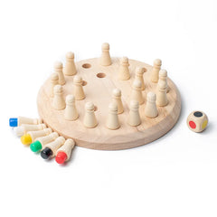 ELMAS Wooden Memory Match Stick Chess Game for Kids