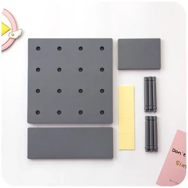 ELMAS Punch Free Pegboard Wall Organizer for Home Decor - Al Masam Stationery LLC