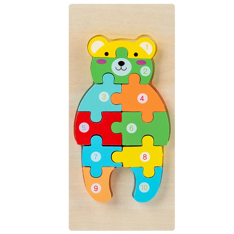 ELMAS Montessori Wooden Toddler Puzzles for Kids - Al Masam Stationery LLC