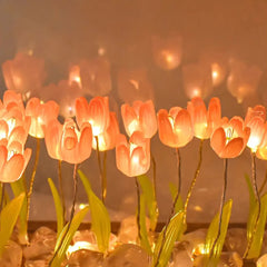 ELMAS 20PCS Tulip Nightlight Handmade Photo Frame Lamp