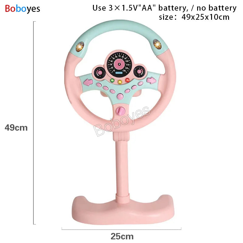 ELMAS Infant Shining Electric Steering Wheel Toy for Kids - Al Masam Stationery LLC