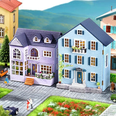 ELMAS Creative DIY Wooden Dollhouse for Kids’ Fun