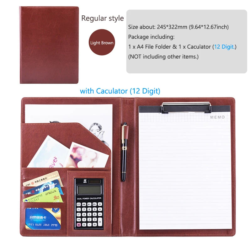 ELMAS Professional PU Leather Portfolio Organizer - Al Masam Stationery LLC