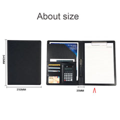 ELMAS Premium A4 PU Leather Clipboard Organizer - Al Masam Stationery LLC