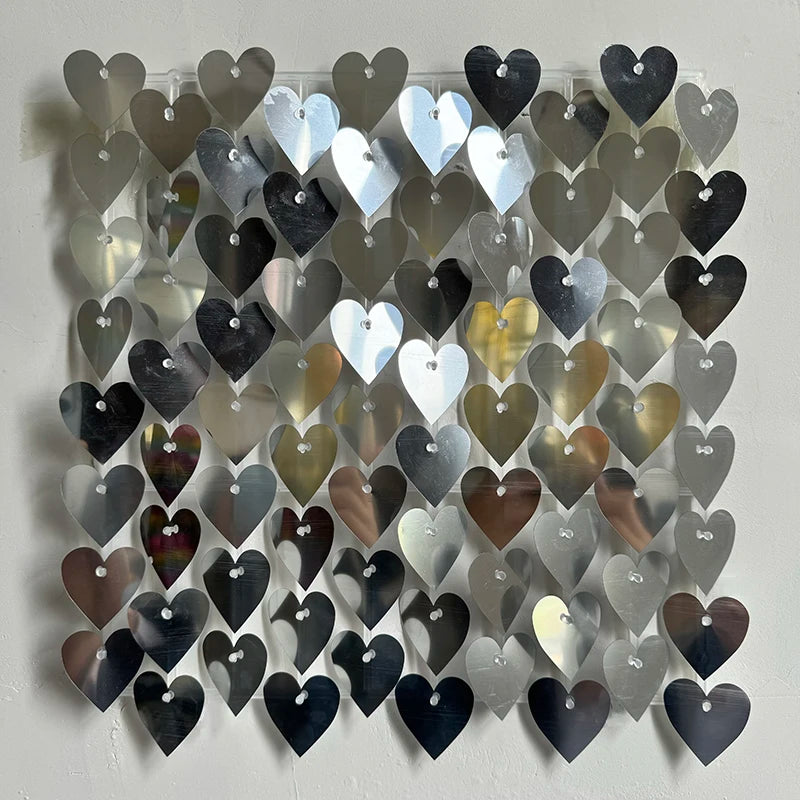 ELMAS Heart-Shaped Glitter Sequins Wall Panels 6/12/24Pc - Al Masam Stationery LLC