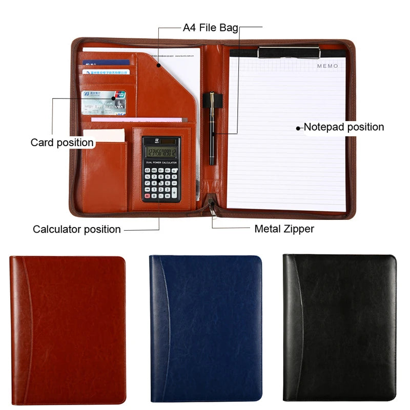 ELMAS Premium PU A4 Business Folder & Organizer - Al Masam Stationery LLC