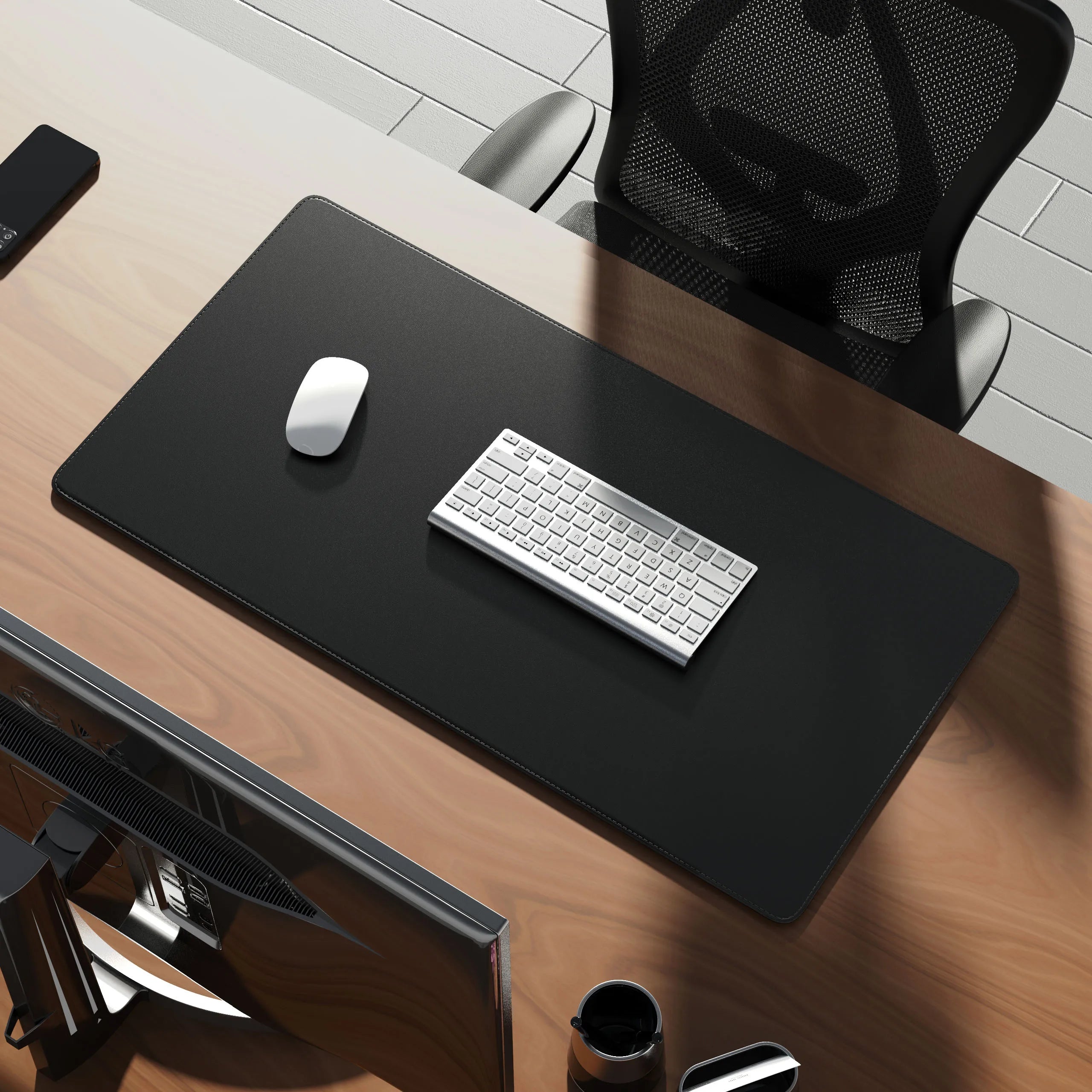 ELMAS Premium Dual-Sided Cork & Leather Mouse Pad - Al Masam Stationery LLC