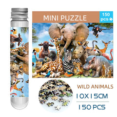 ELMAS 150PCS Mini Wild Animal Test Tube Jigsaw Puzzle