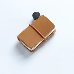 ELMAS Vintage Kawaii Mini Leather Notebook Organizer