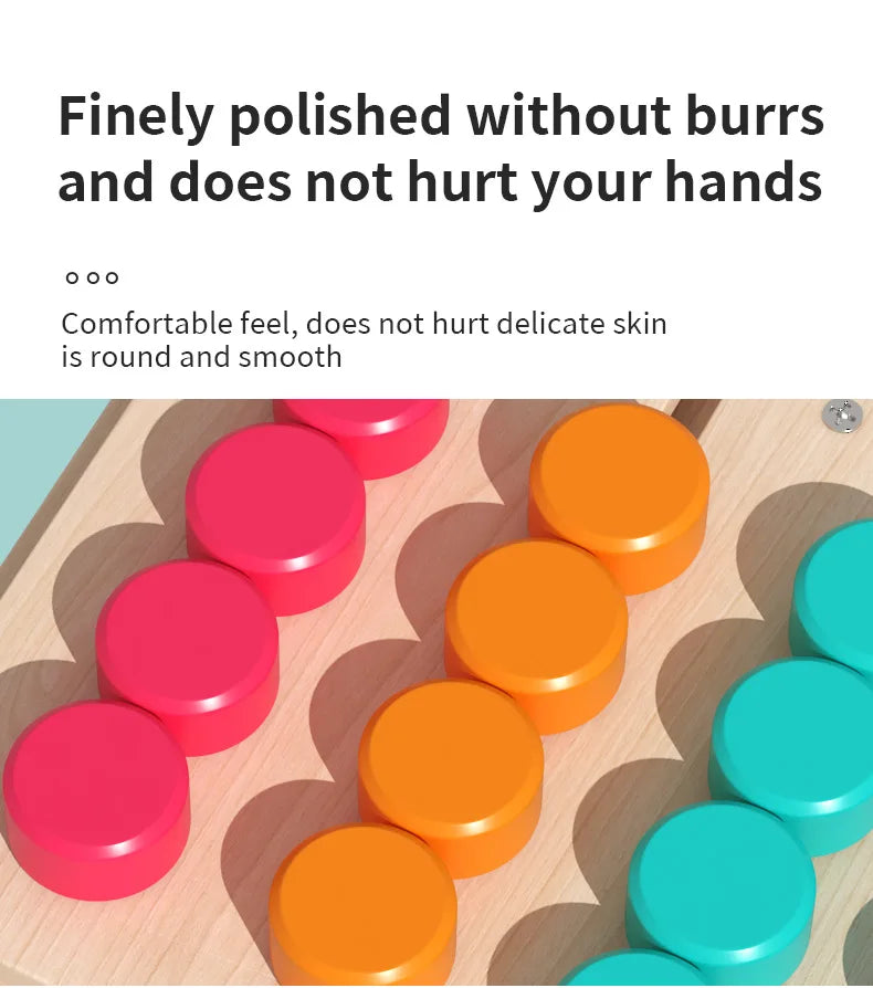 ELMAS Montessori Wooden Color Shape Matching Game Board - Al Masam Stationery LLC