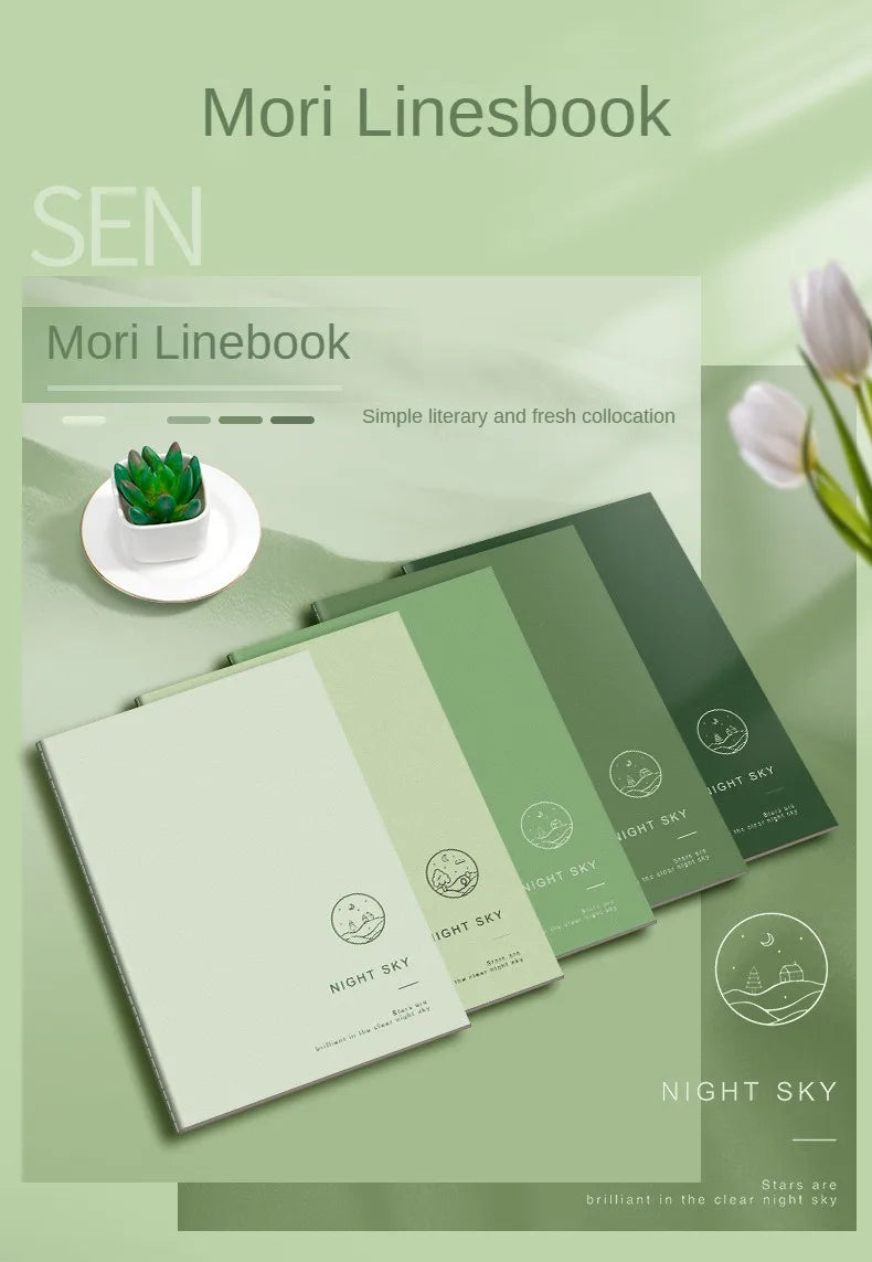 ELMAS 5pcs Mori Style A5 Notepad Retro Student Book - Al Masam Stationery LLC