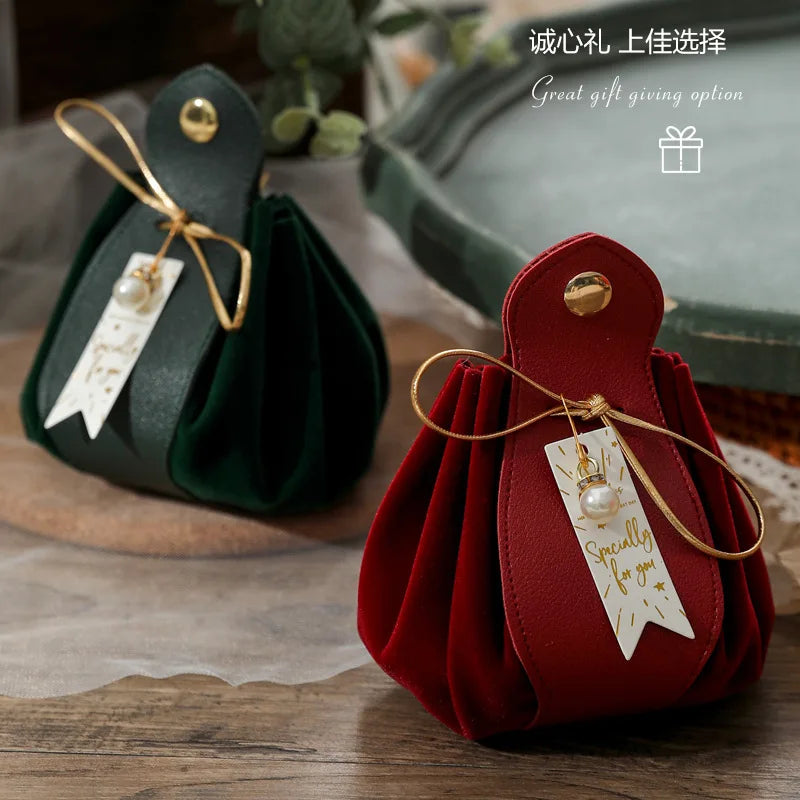 ELMAS Luxury Leather Wedding Candy Packaging Bag Supplies - Al Masam Stationery LLC
