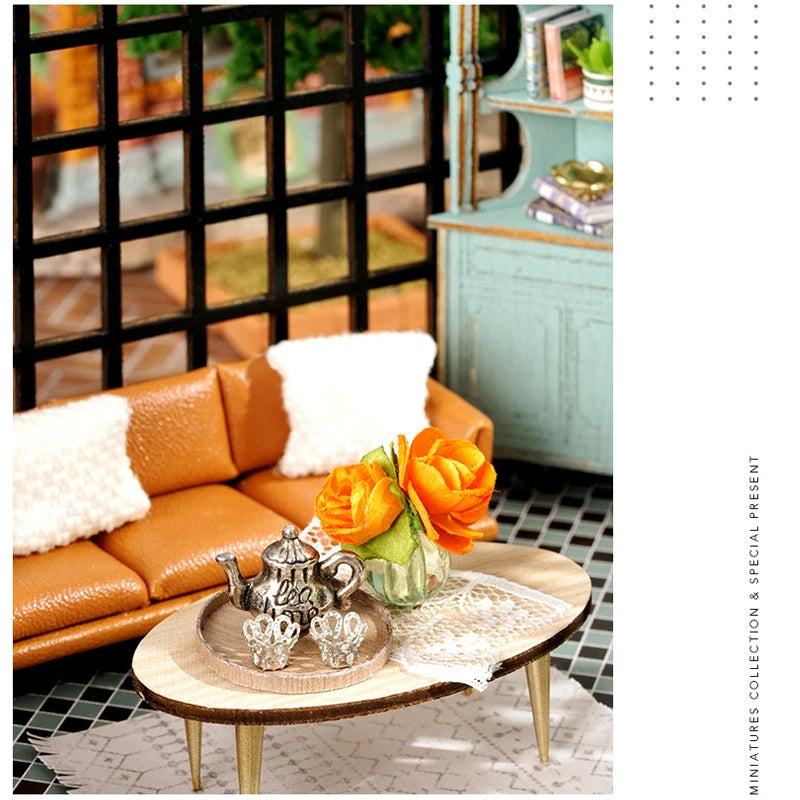 ELMAS Creative 3D Wooden Dollhouse Puzzle Kit - Al Masam Stationery LLC