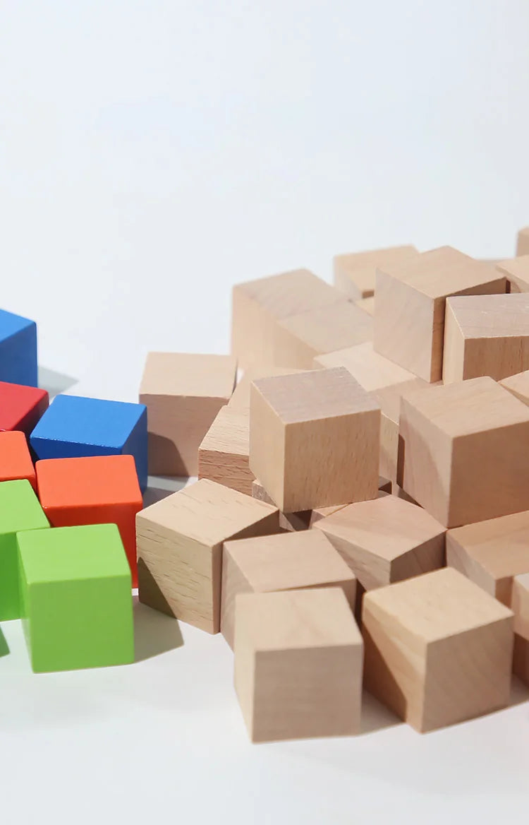 ELMAS Colorful Wooden Building Blocks for Kids - Al Masam Stationery LLC