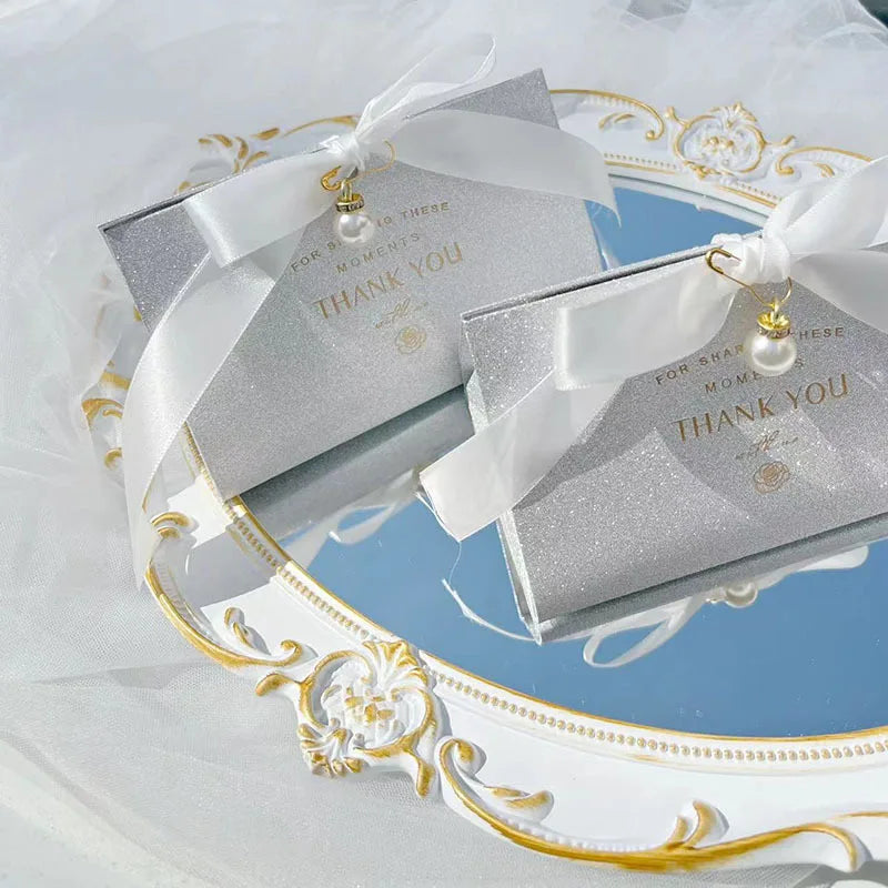 ELMAS Large Triangle Shape Paper Bag For Wedding Gifts - Al Masam Stationery LLC