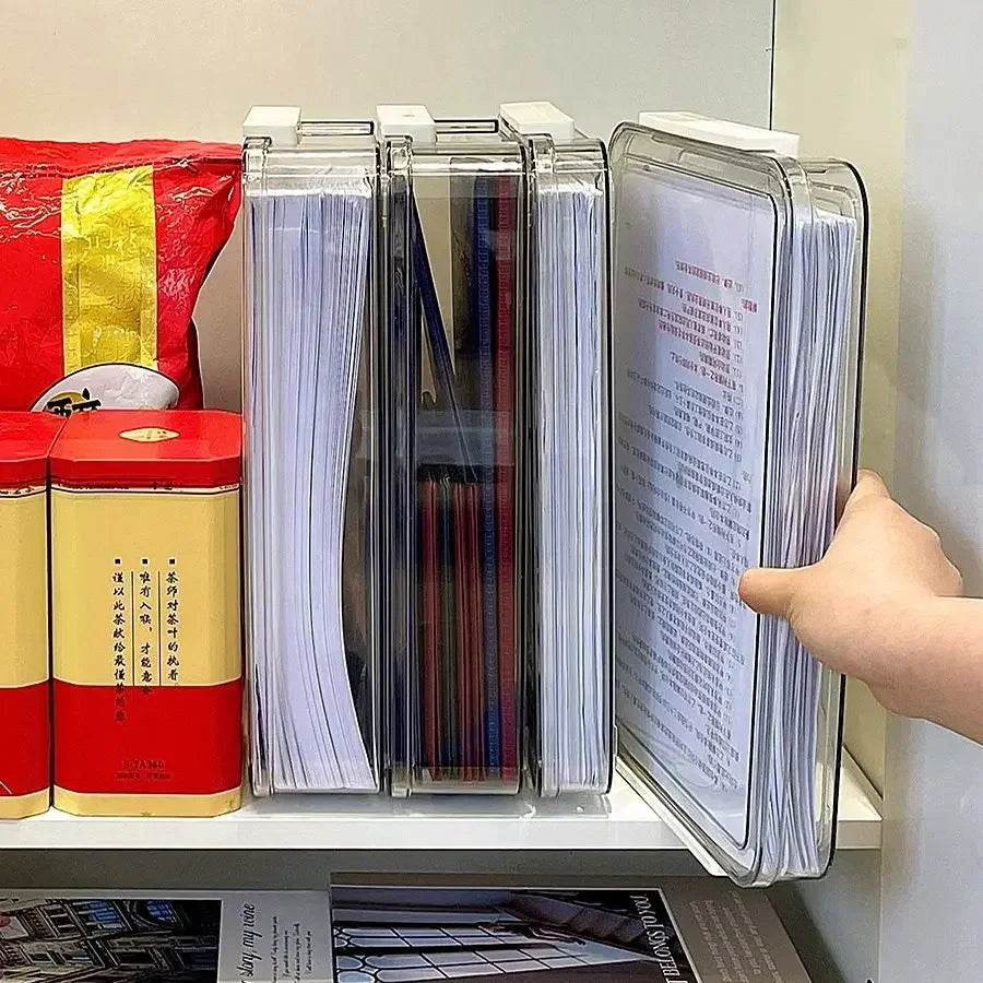 ELMAS Transparent Acrylic A4 Paper Storage Box Organizer - Al Masam Stationery LLC