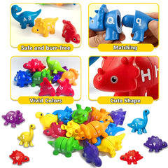 ELMAS Bilingual Dinosaur Alphabet Matching Toys