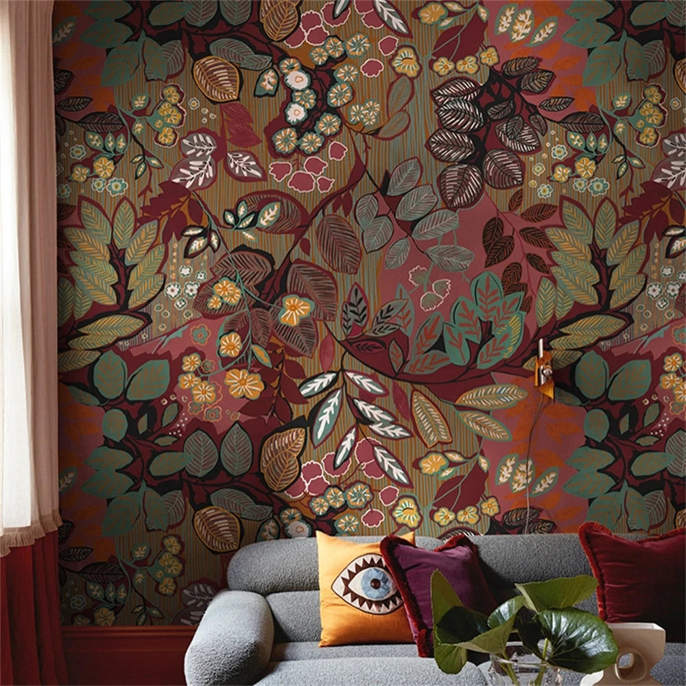 ELMAS Custom Papel De Parede 3D American Flower Mural Wallpaper - Al Masam Stationery LLC