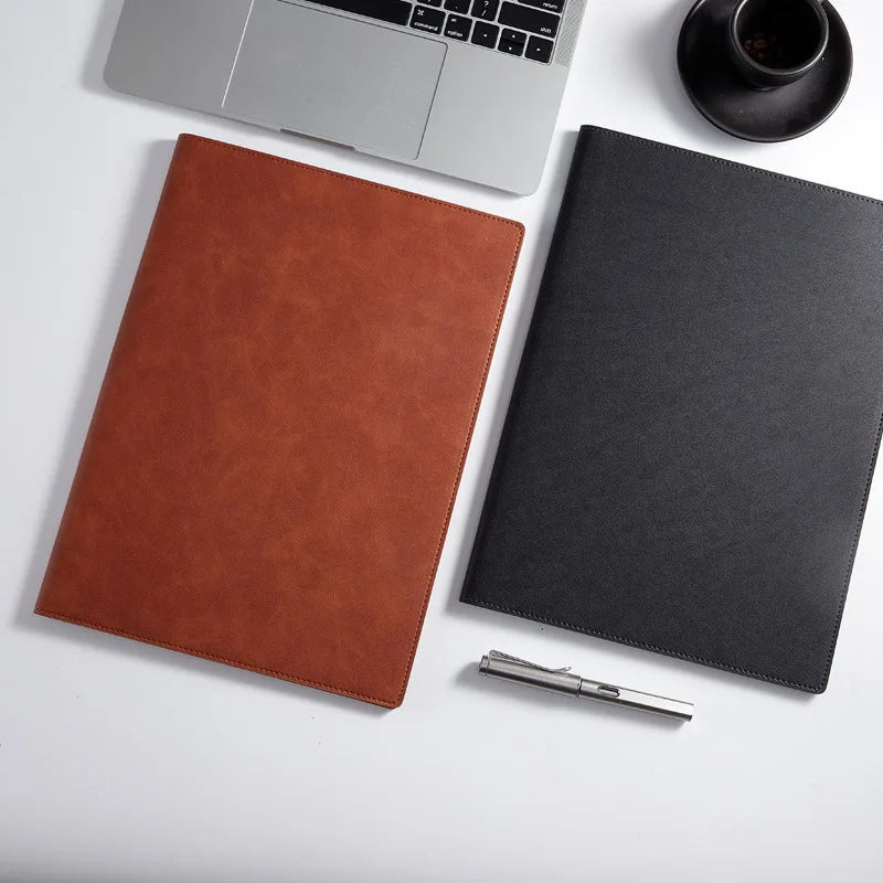 ELMAS Executive A4 Leather Portfolio Organizer for Men - Al Masam Stationery LLC