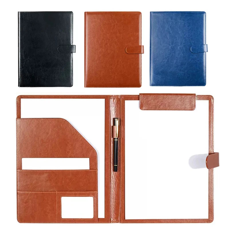 ELMAS Executive A4 Leather Portfolio Clipboard Holder - Al Masam Stationery LLC