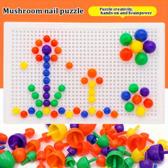 ELMAS Mushroom Nails Plate Creative Educational Toys