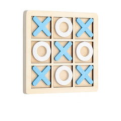 ELMAS Family Fun Wooden Tic Tac Toe Game Board