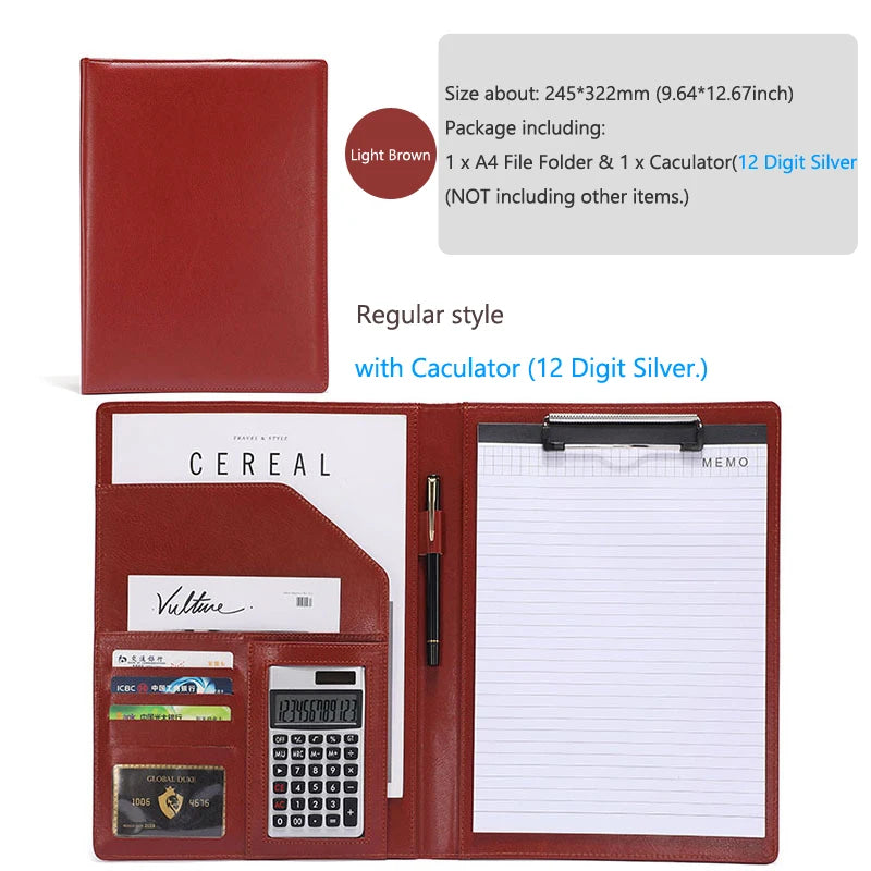 ELMAS Professional PU Leather Portfolio Organizer - Al Masam Stationery LLC