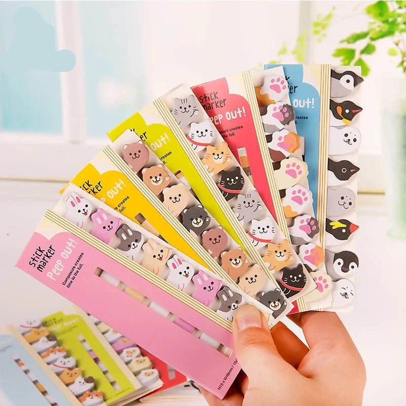 ELMAS Cute Cartoon Animal Sticky Notes & Memo Pad Set - Al Masam Stationery LLC