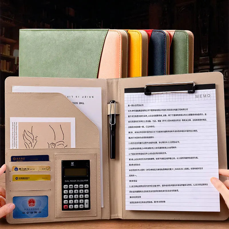 ELMAS Elegant A4 PU Leather Clipboard Folder for Office - Al Masam Stationery LLC