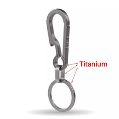 ELMAS Titanium Carabiner Keychain & Bottle Opener