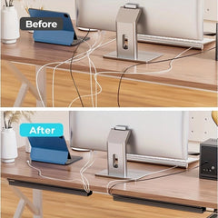 ELMAS Under Desk Cable Management Tray - No Drilling Needed