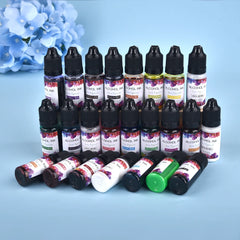 ELMAS Vibrant 24-Color Alcohol Ink for Epoxy Resin Art