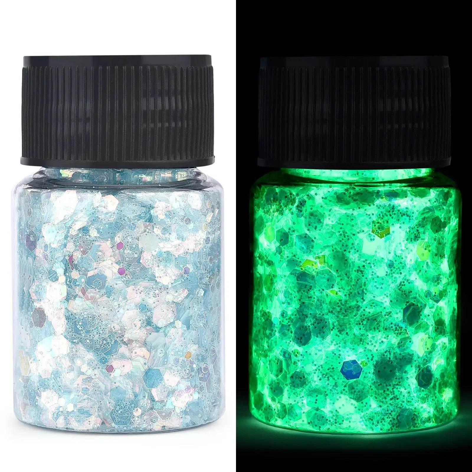 ELMAS Glow-in-the-Dark Glittering Hexagon Resin Pigment - Al Masam Stationery LLC