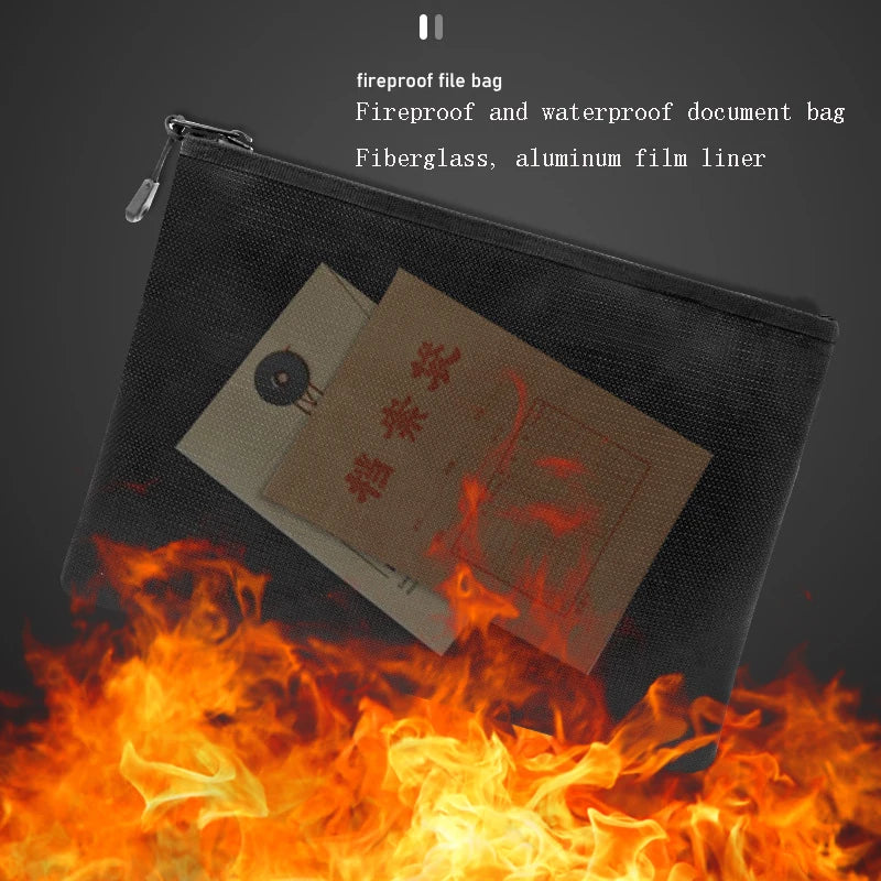 ELMAS Fireproof Waterproof Document Bag - Portable Pouch - Al Masam Stationery LLC