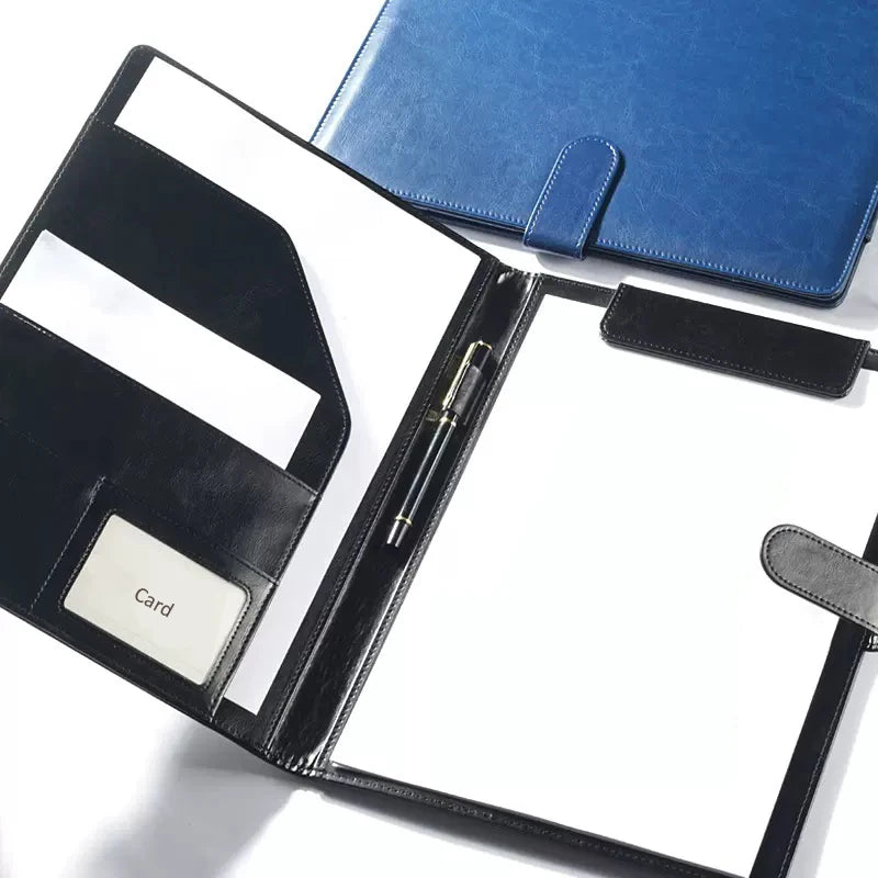 ELMAS Executive A4 Leather Portfolio Clipboard Holder - Al Masam Stationery LLC
