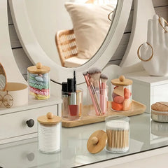 ELMAS Storage Organizer Holder Canister Jars for Cotton Rounds - Al Masam Stationery LLC