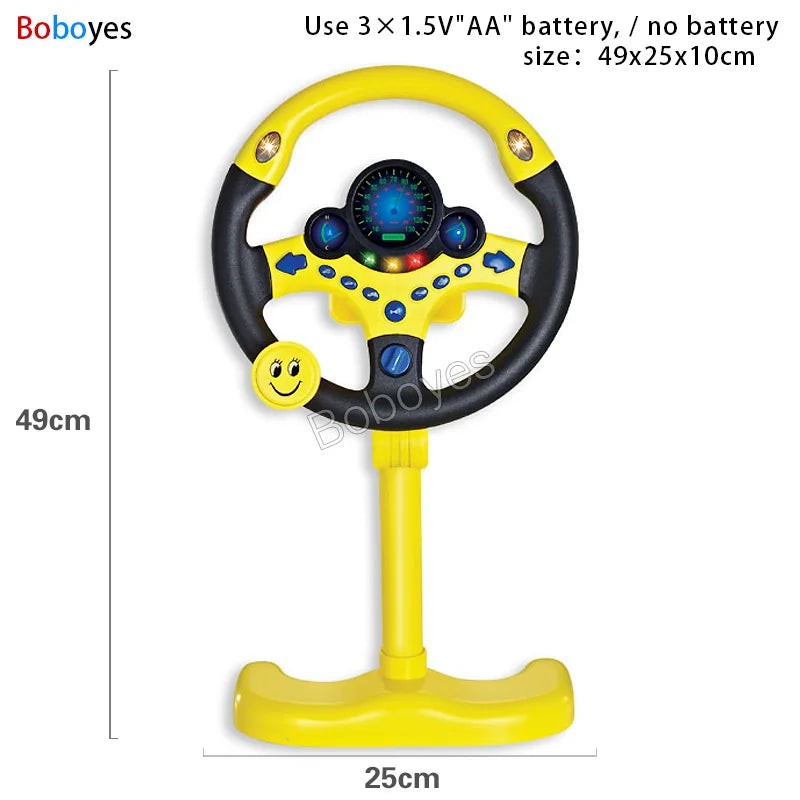 ELMAS Infant Shining Electric Steering Wheel Toy for Kids - Al Masam Stationery LLC