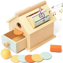 ELMAS Montessori Toys Wooden Object Permanence Box 5 in 1 - Al Masam Stationery LLC