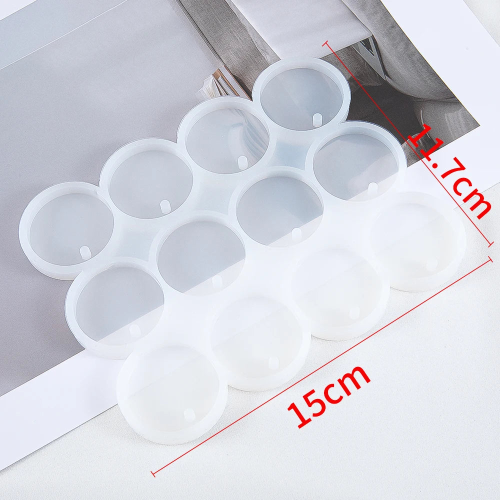 ELMAS Round Silicone Mould for DIY Jewelry Making Accessories - Al Masam Stationery LLC