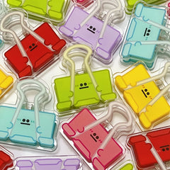 ELMAS Cute Face Acrylic Clips - 4pcs Colorful Set