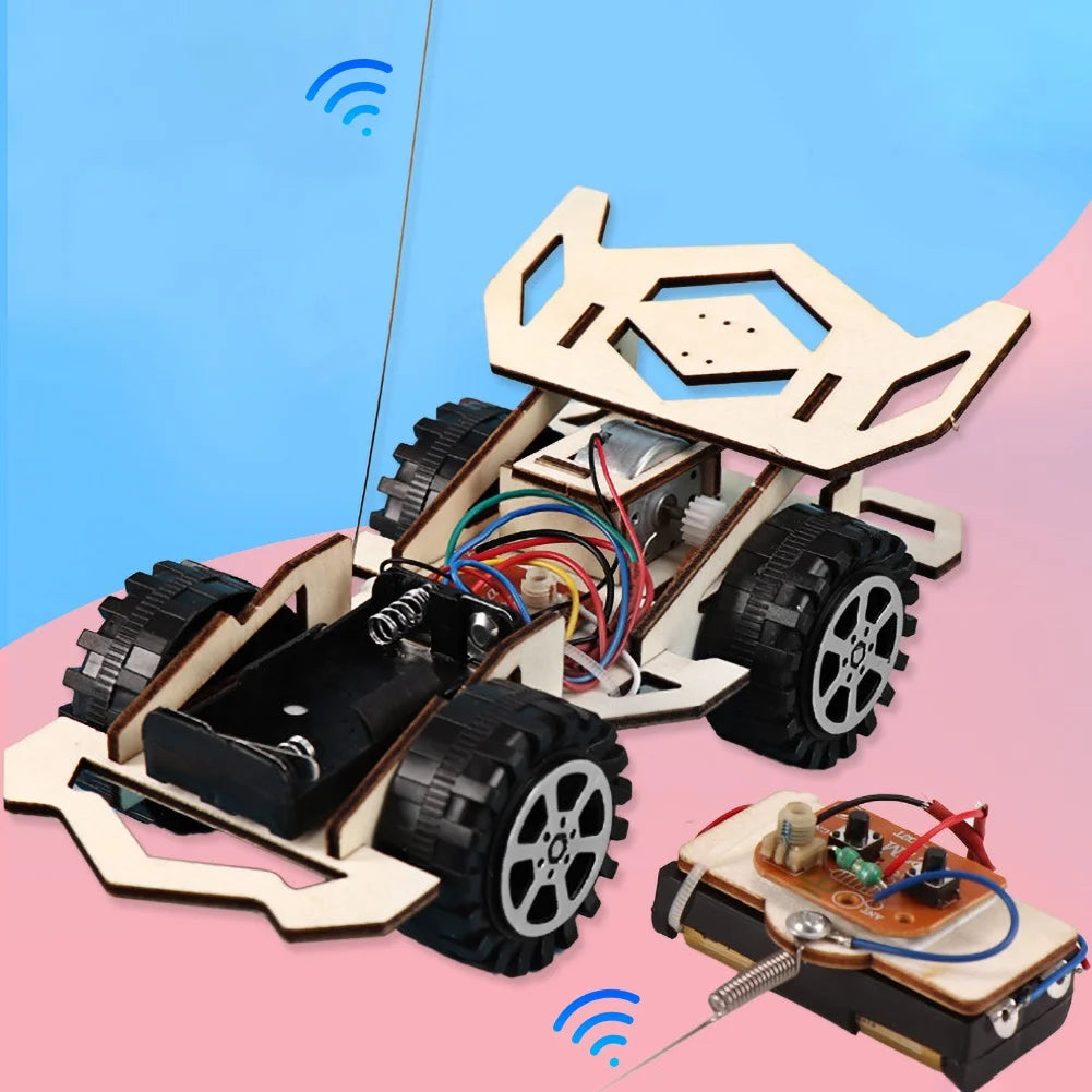 ELMAS DIY Electric Wooden Racing RC Toy for Kids - Al Masam Stationery LLC