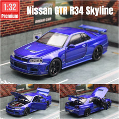 ELMAS 1/32 Nissan Skyline GTR R34 JDM Diecast Toy Car - Al Masam Stationery LLC
