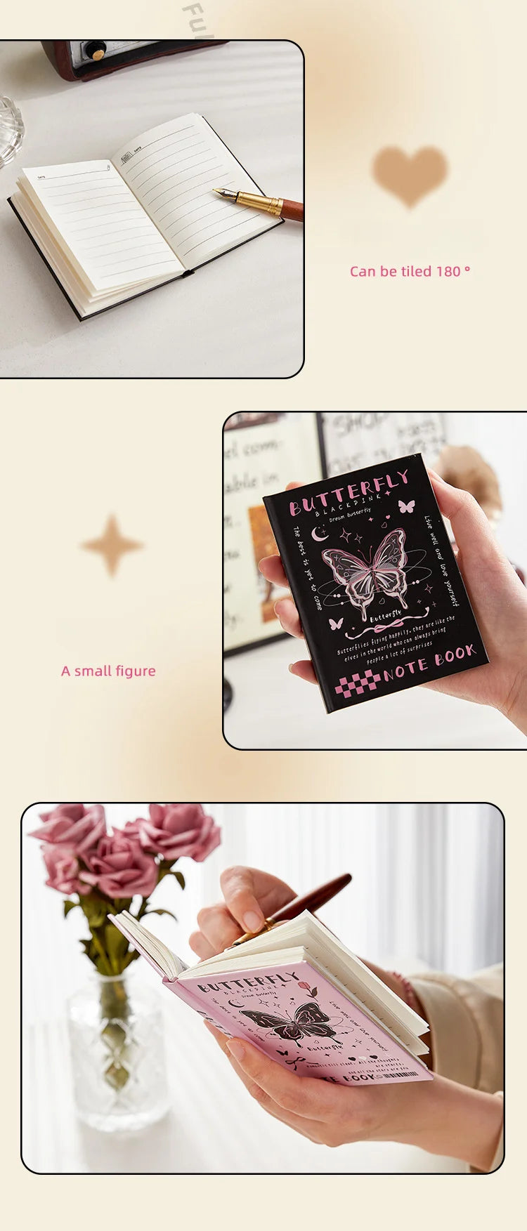 ELMAS High-Grade Butterfly A7 Portable Notebook for Students - Al Masam Stationery LLC