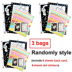 ELMAS 4 Sets Child Sticker Dot Mosaic Puzzle Games