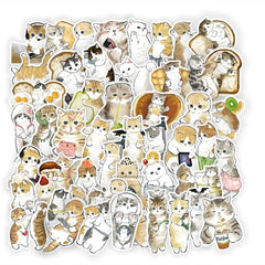 ELMAS 10/30/50PCS Cute Kitten Stickers For Luggage