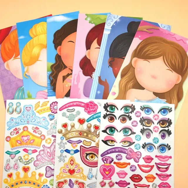 ELMAS Cute Cartoon Face Puzzle DIY Sticker Book Set - Al Masam Stationery LLC