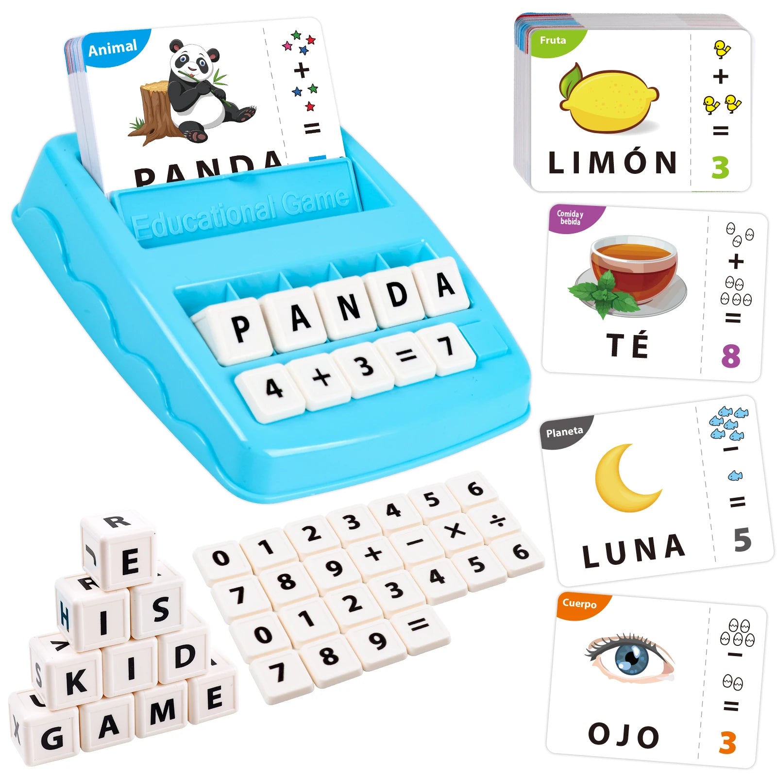 ELMAS 2 in 1 Learning Toy for Letter and Number Games - Al Masam Stationery LLC